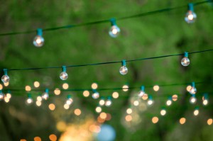 Decorative christmas lights for a back yard party